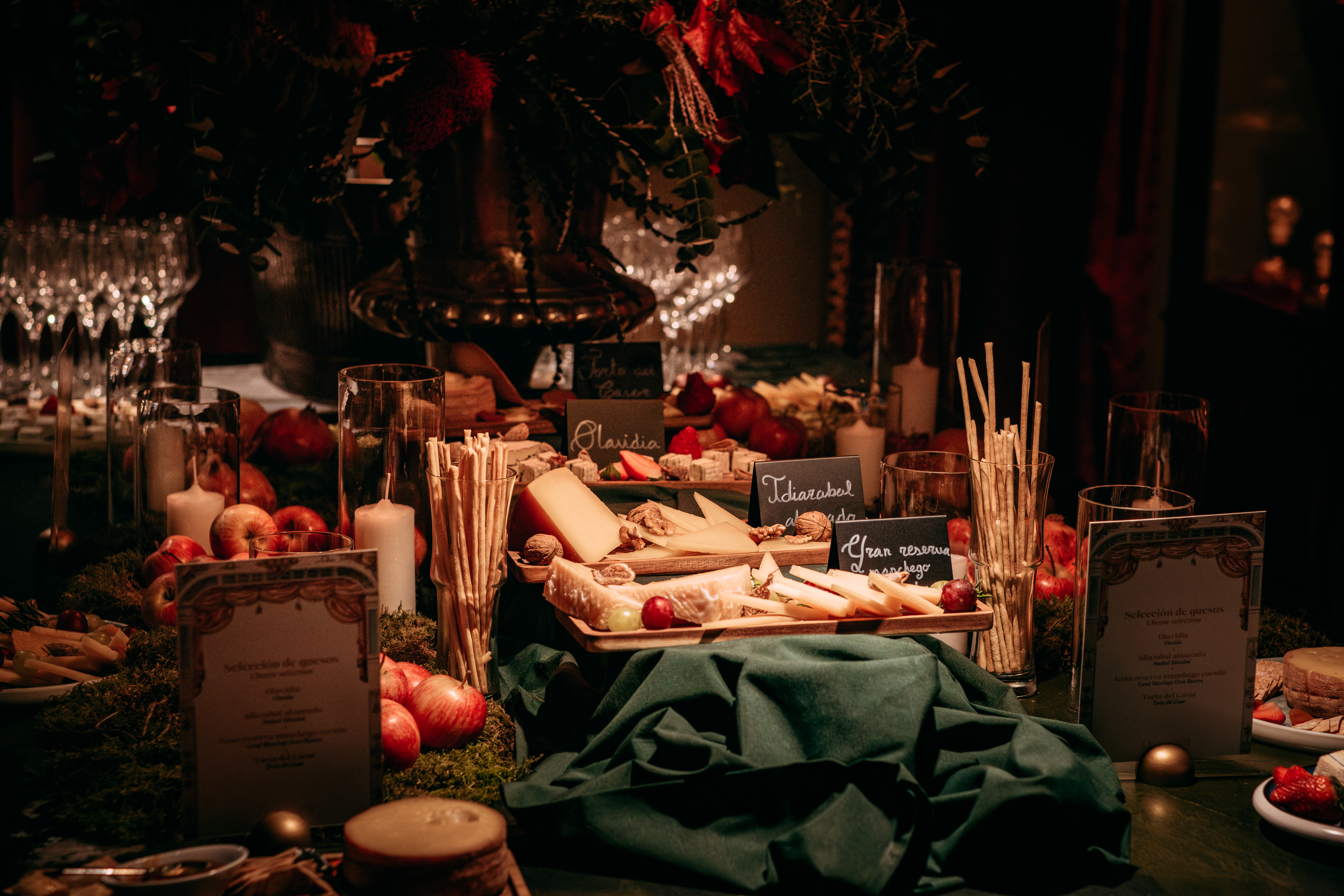 The cocktail dinner display at a previous celebration at Casa Ozama